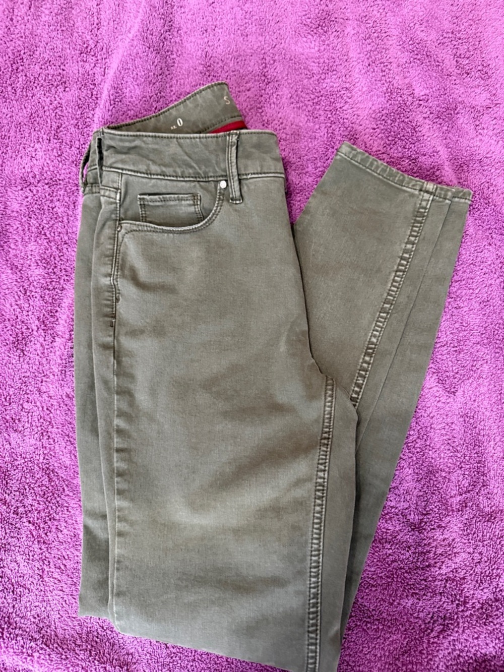 White House Black Market Olive Green Skinny Jeans